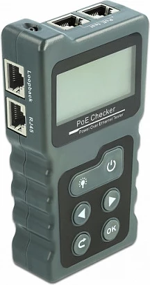 Tester kabllo rrjeti DeLOCK LCD RJ45/PoE/DC, gri