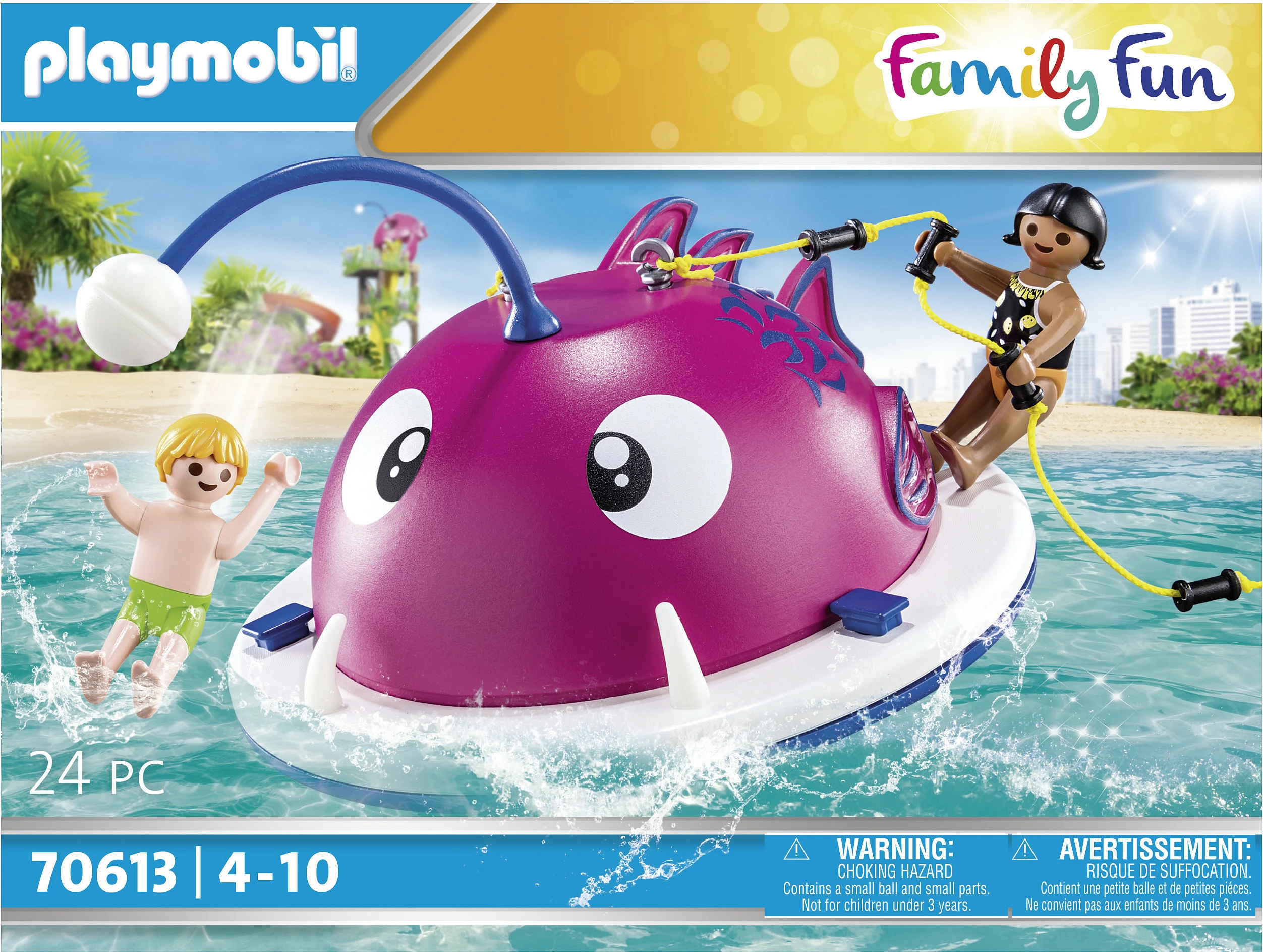 Set lodër Playmobil Family Fun 70613, ishull ngjitës për not, 24 pjesë, 4-10 vjeç, shumëngjyrësh