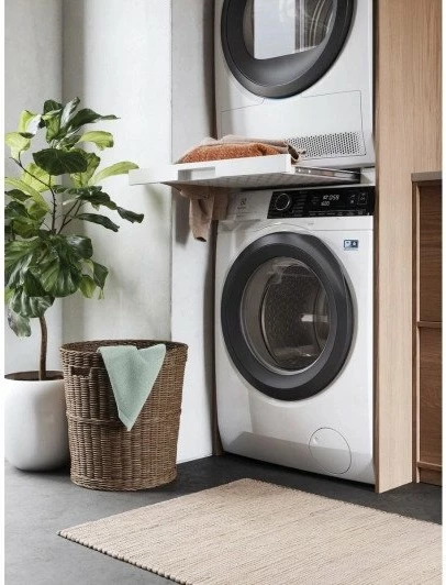 Konektor për lavatriçe dhe tharëse Electrolux E1WYHSK2, universal 60 cm, me raft tërheqës 34 cm, i bardhë