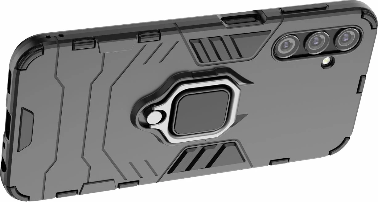 Mbështjellës Hurtel Ring Armor për Samsung Galaxy A24 4G, me unazë, i zi