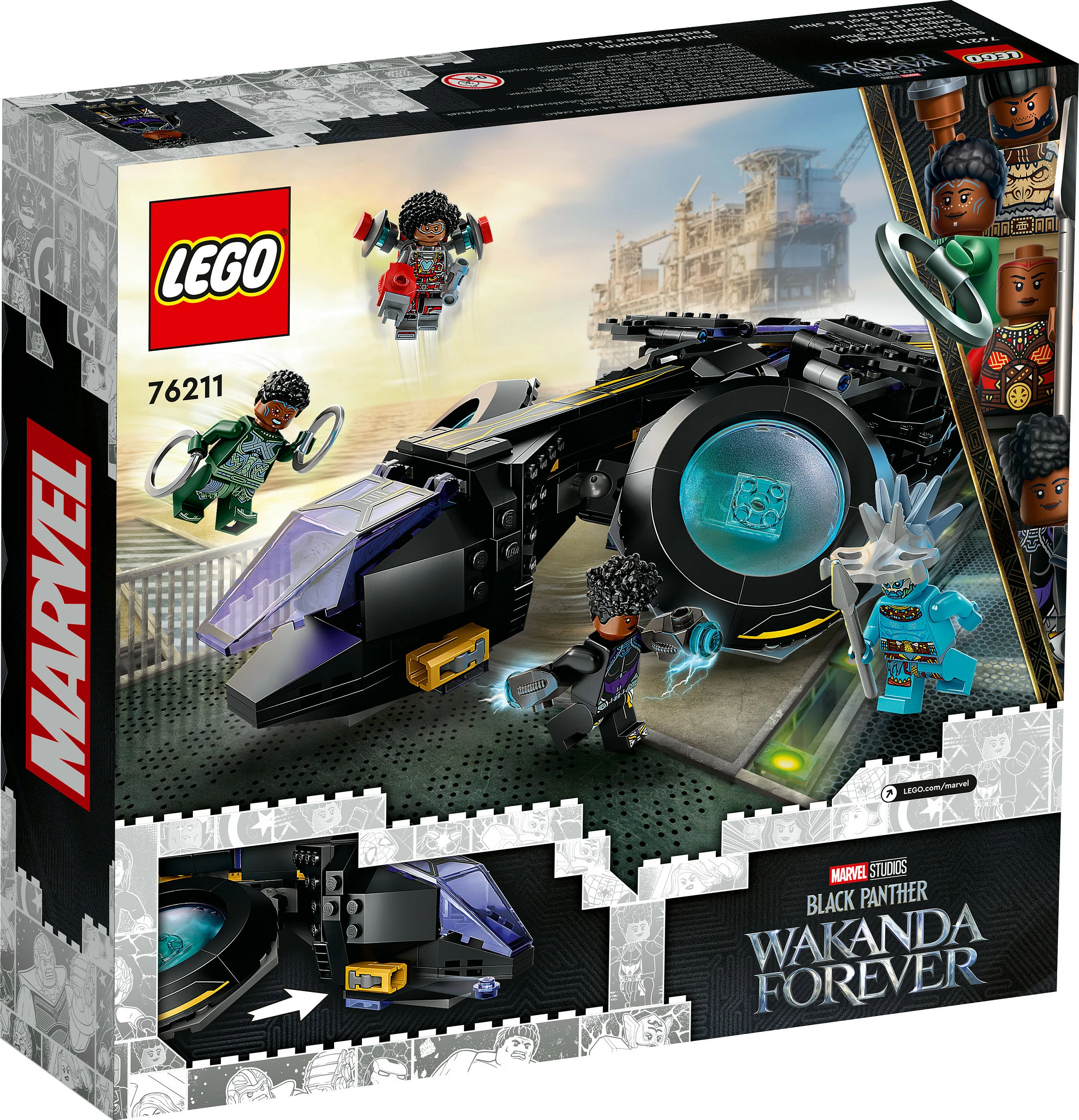Set ndërtimi LEGO Marvel Shuri's Sunbird, 355 pjesë, plastikë, shumëngjyrësh
