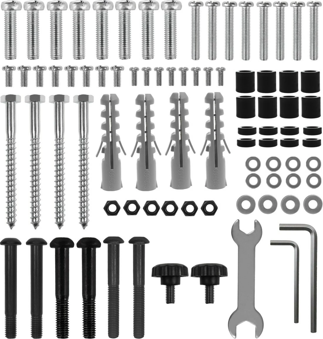 Mbajtëse tavani për dy TV Maclean MC-111 B, çelik, e zezë