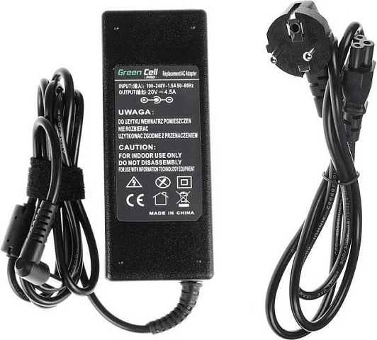 Karikues laptopi Green Cell PRO, 20V 4.5A, për Fujitsu-Siemens, i zi