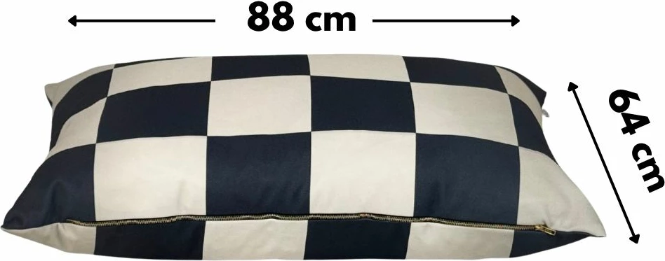 Shtrat për kafshë Paws & Whiskers, pa qime, 64x88, zi, bardhë