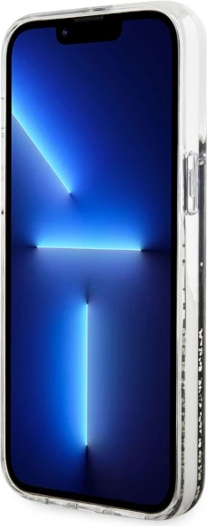 Mbështjellës Guess Liquid Glitter Marble për iPhone 14 Pro Max 6.7", i zi