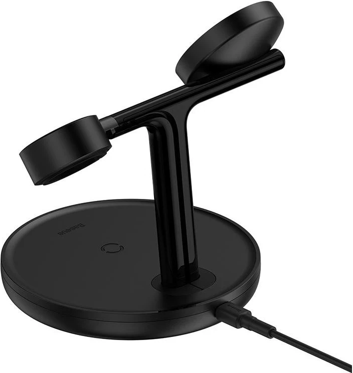 Stojak Baseus 3w1 15W MagSafe, e zezë