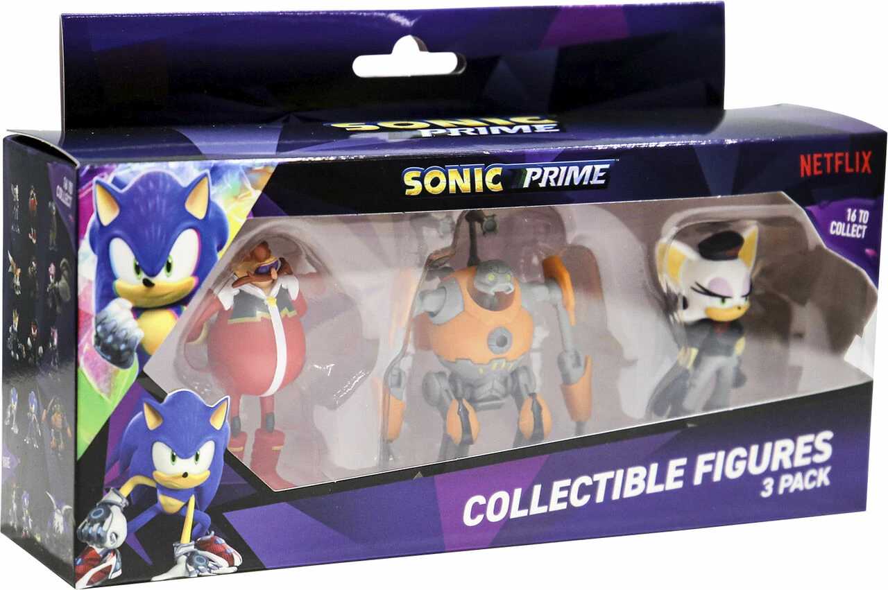 Set figurina koleksionuese P.M.I. Sonic Prime 3-pack 6.5 cm