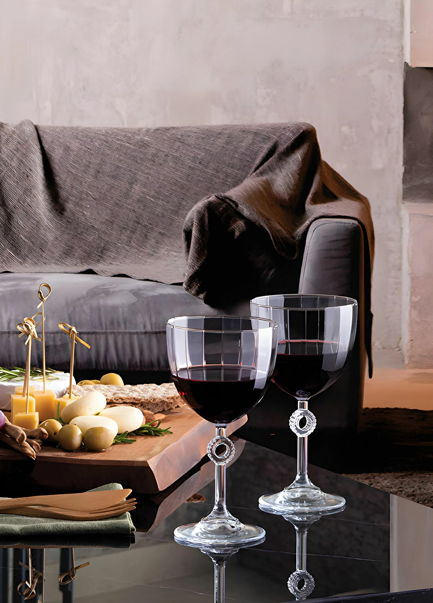 Set gotash prej qelqi (6 copë), Hermia Concept, Amore-KS - 270