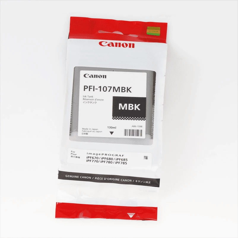 Bojë printeri, Canon, PFI-107MBK (6704B001), 130 ml, e zezë mat