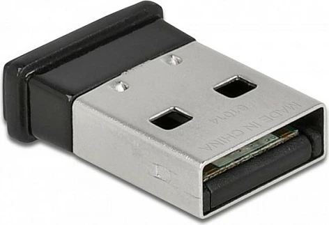 Adapter USB Bluetooth DeLOCK 5.0+EDR RTL8761BUV, mikro dizajn, 3 Mbit/s, i zi/argjendtë