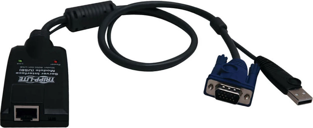Adapter interfaci USB për server Eaton TrippLite NetDirector B064-Series, RJ45/USB/VGA, i zi