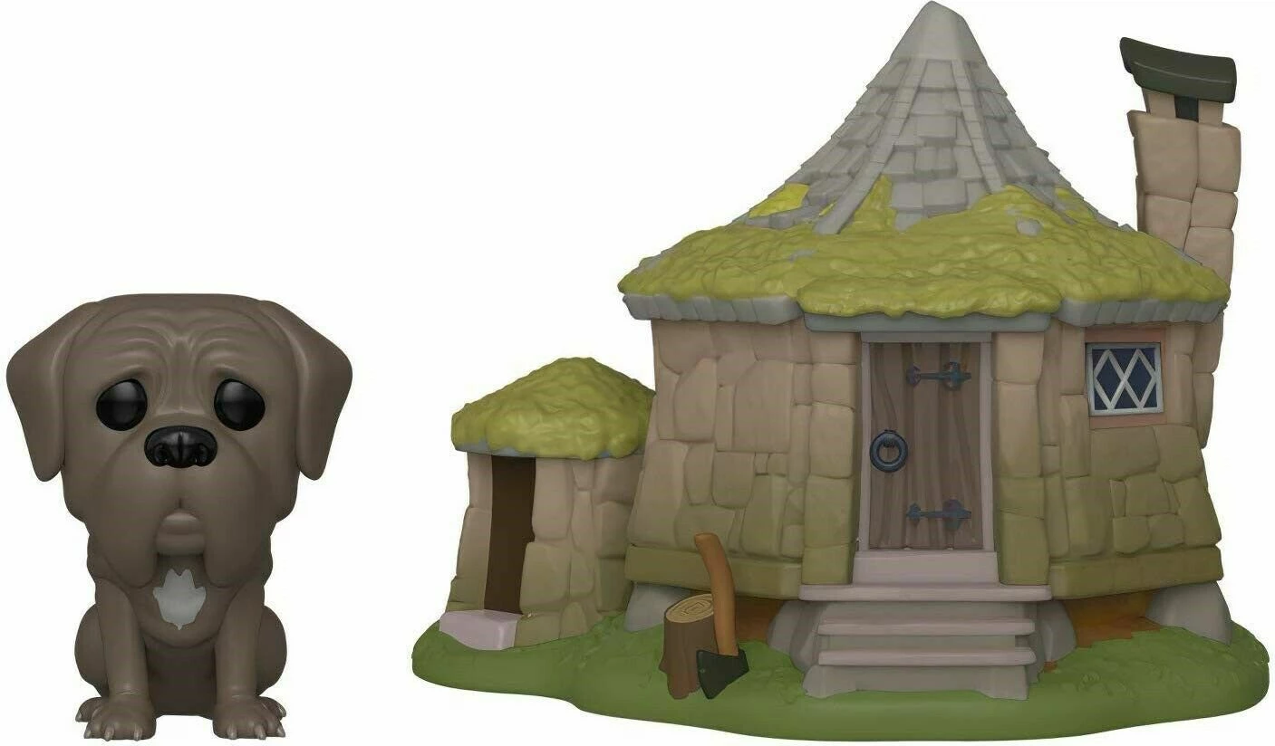 Figurinë vinyl koleksionuese Funko POP Town Harry Potter Hagrid's Hut me Fang, set