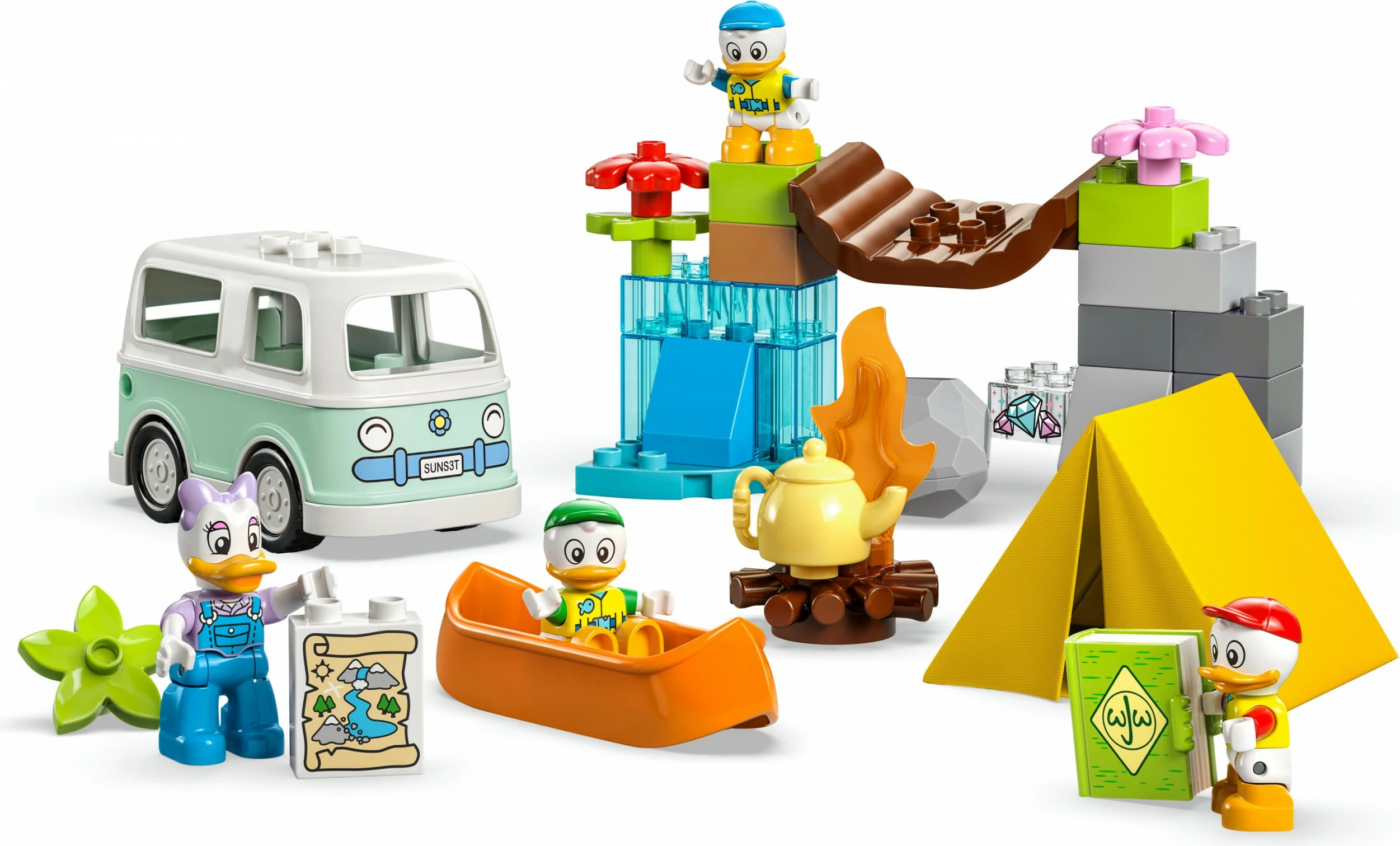 Set ndërtimi LEGO DUPLO Disney Camping Adventure, 37 pjesë, shumëngjyrësh