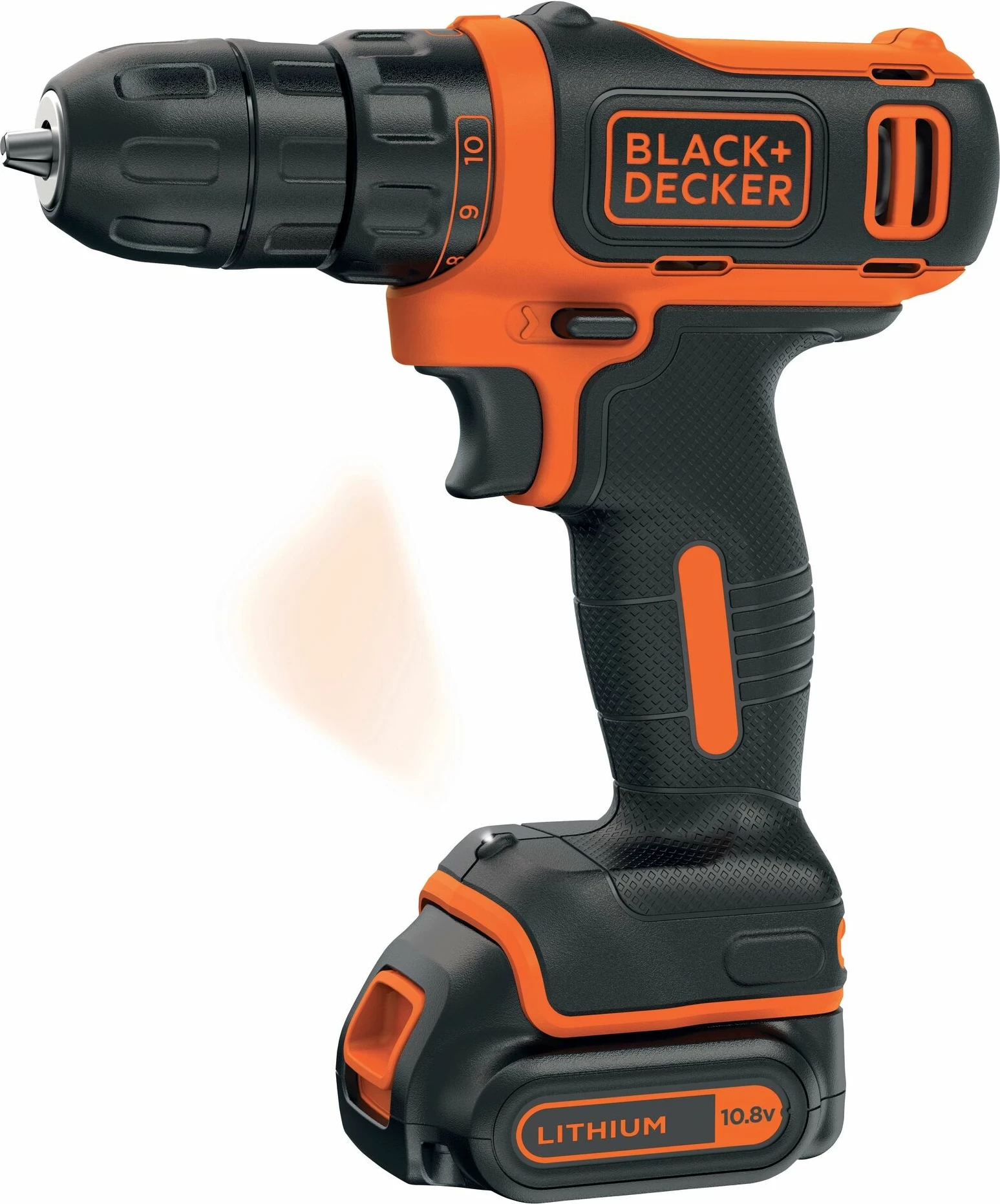 Aku shpuese/vidhosëse Black+Decker BDCDD12 10.8 V 1.5 Ah, me karikues, portokalli/zezë