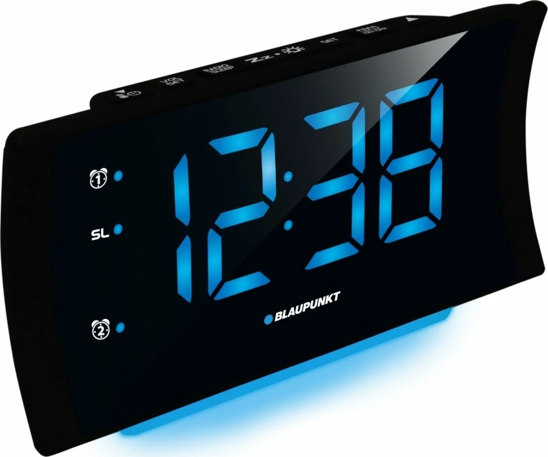 Radio alarm orë Blaupunkt CR80USB me karikim USB, FM, 20 memorie stacionesh, e zezë
