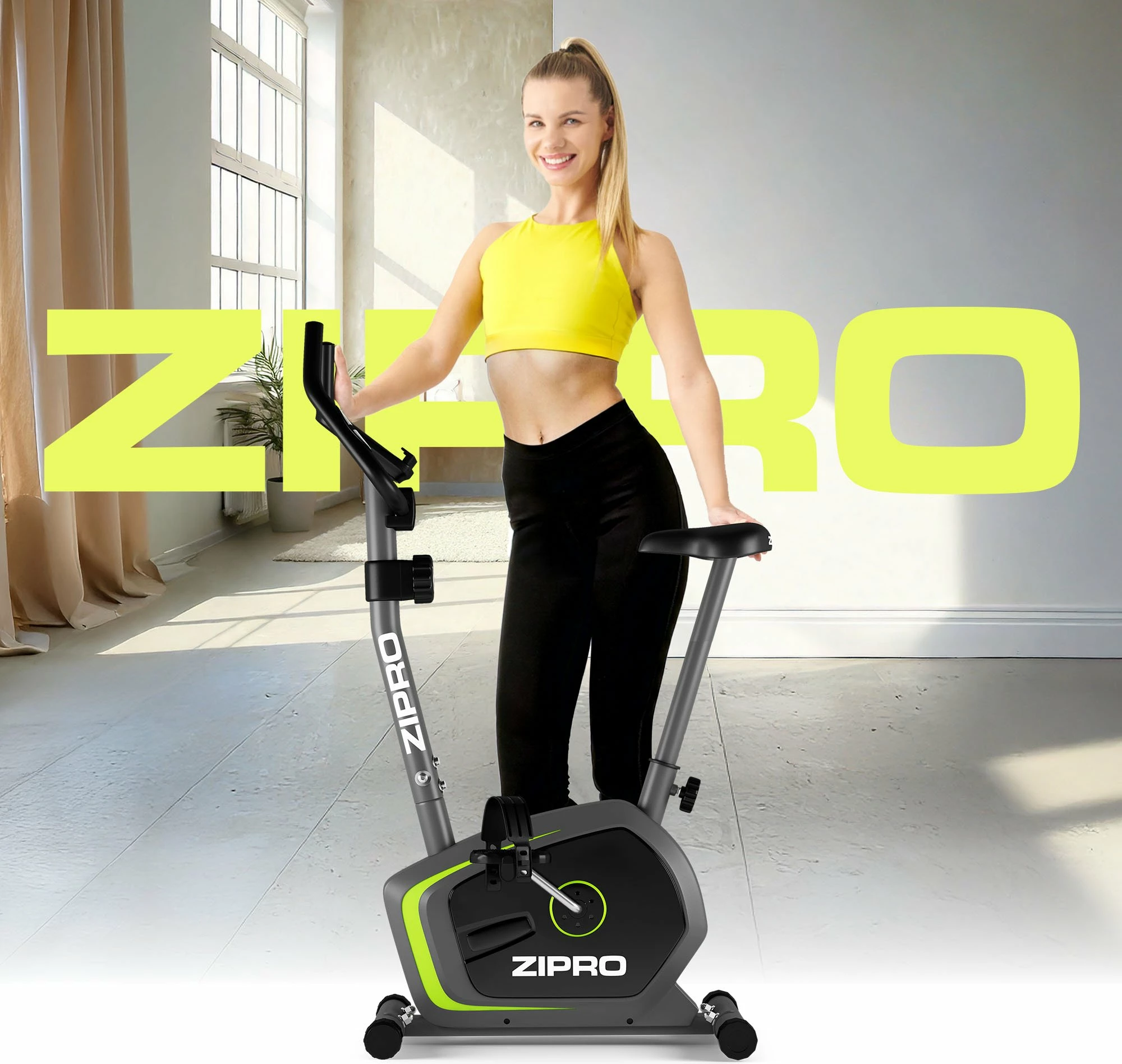 Biçikletë stacionare Zipro Drift magnetike, volant 6 kg, 8 nivele, max 120 kg, e zezë
