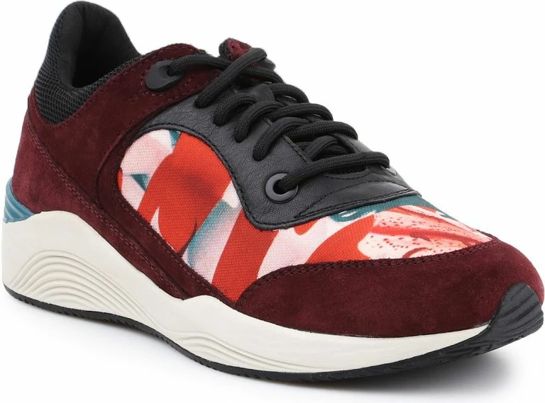 Këpucë lifestyle Geox femra, të zeza dhe të kuqe