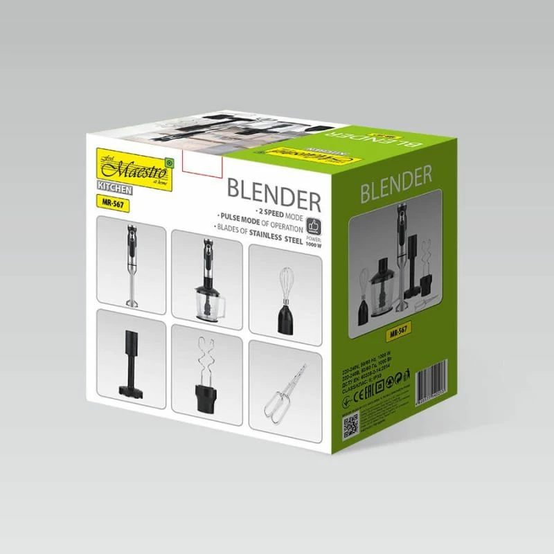 Blender set MAESTRO MR-567, inox/zi