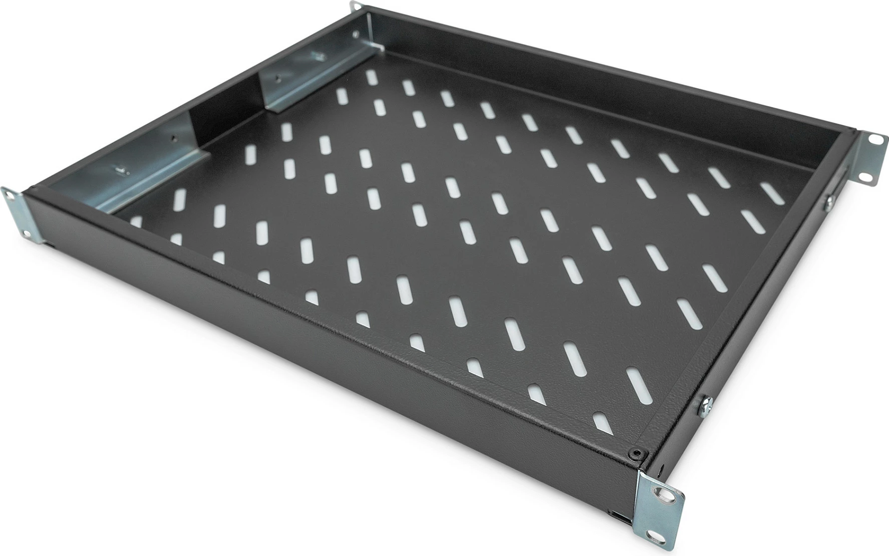 Raft kabineti Digitus 1U 44x482x350-500mm, deri 50kg, zi