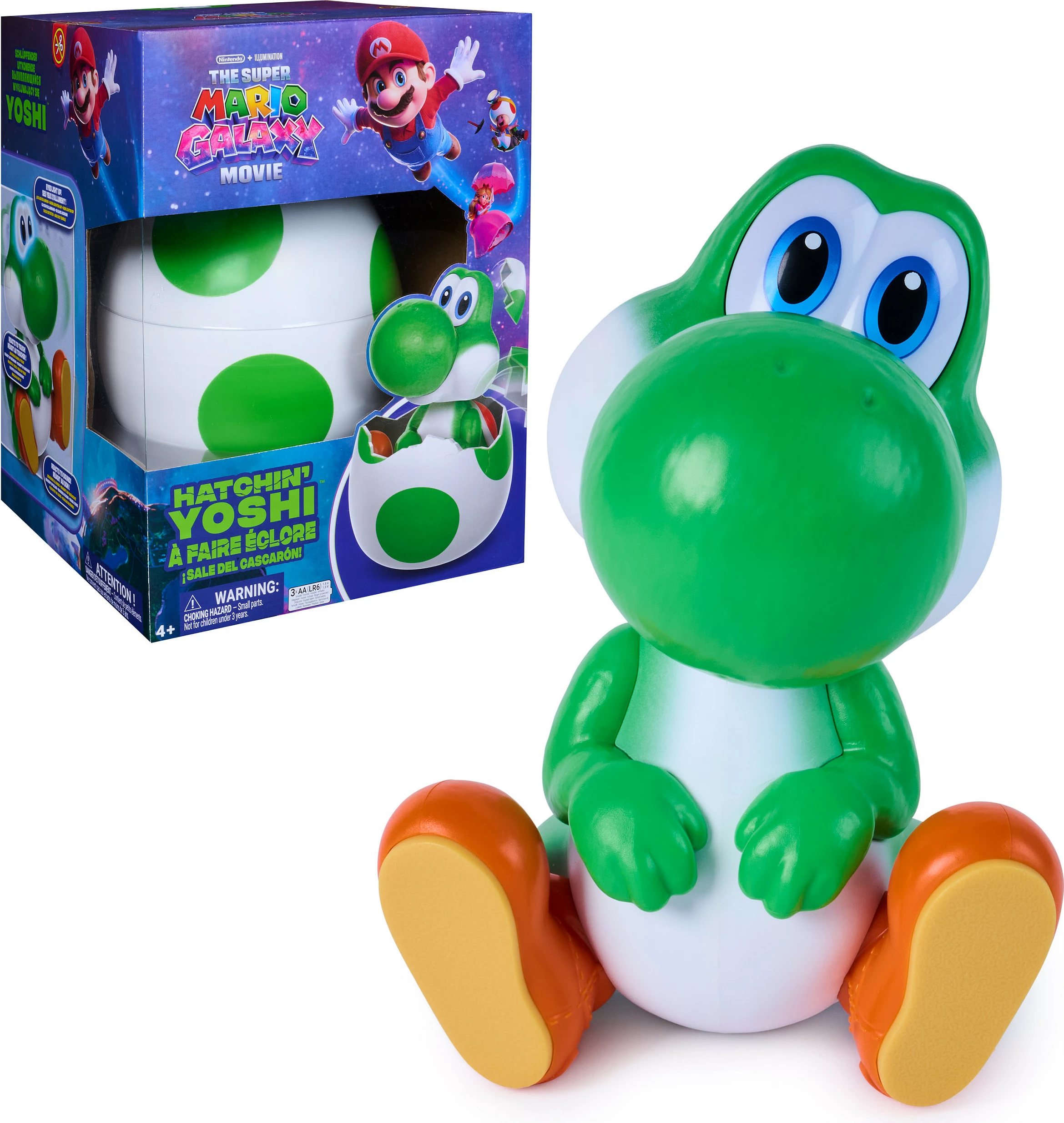 Figurinë lodër Spin Master Super Mario Hatchin' Yoshi Egg, Yoshi jeshil/bardhë