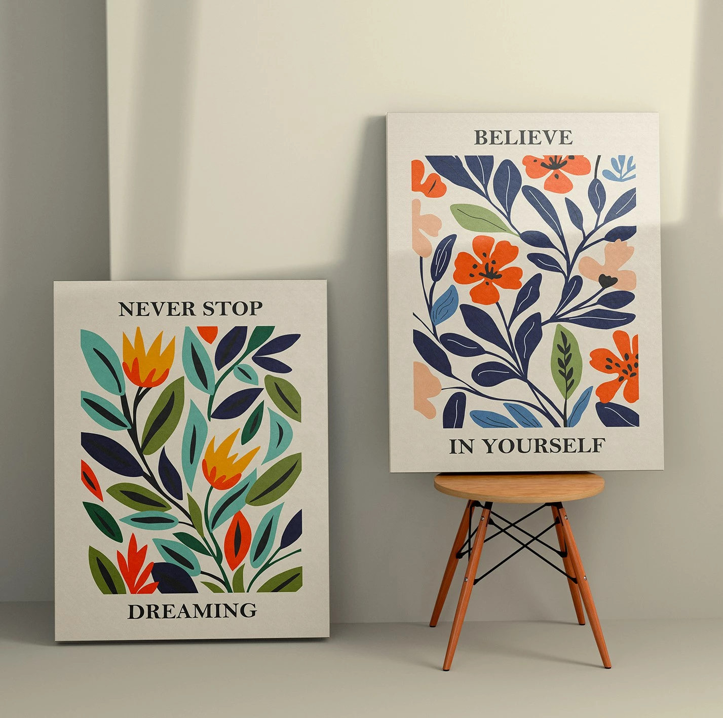 Pikturë dekorative në kanavacë (2 copë), Wallity, 2KNV4331, 50x70cm