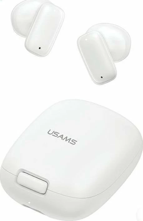 Kufje Usams BHUID02 (ID25) Bluetooth 5.3, me mikrofon, me kuti karikimi, USB-C, të bardha