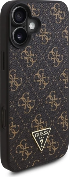 Mbështjellës Guess Triangle për iPhone 16 Plus, i zi