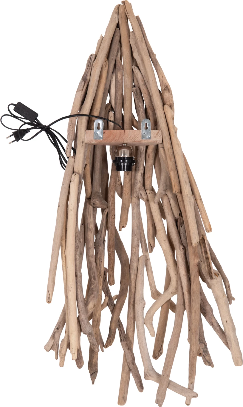 Llambë muri VEKNA, dru driftwood natyral, 43x15x100cm