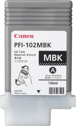 Toner Canon PFI-102MBK, 130 ml, ngjyrë e zezë matte