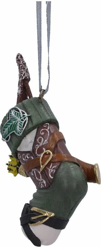 Ornament varëse çorape Krishtlindjesh NEMESIS NOW Lord of the Rings Legolas 8.8 cm, polyresin, në kuti dhurate, jeshile/kafe