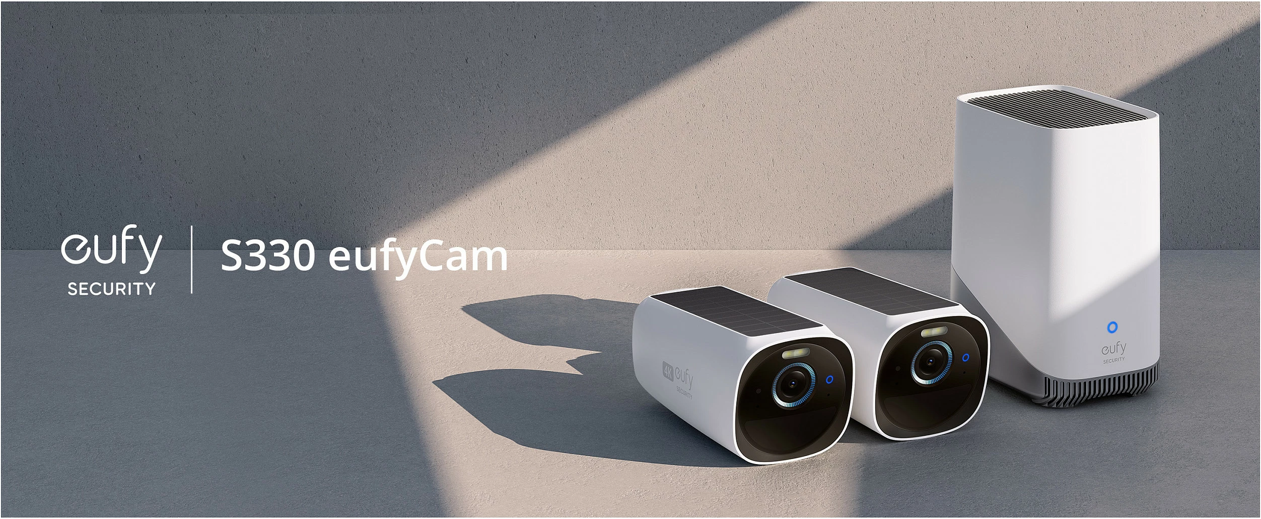 Kamerë sigurie EUFY eufyCam 3, 4K, set 2+1 me Solar, SSD 1TB, bardhë/zezë