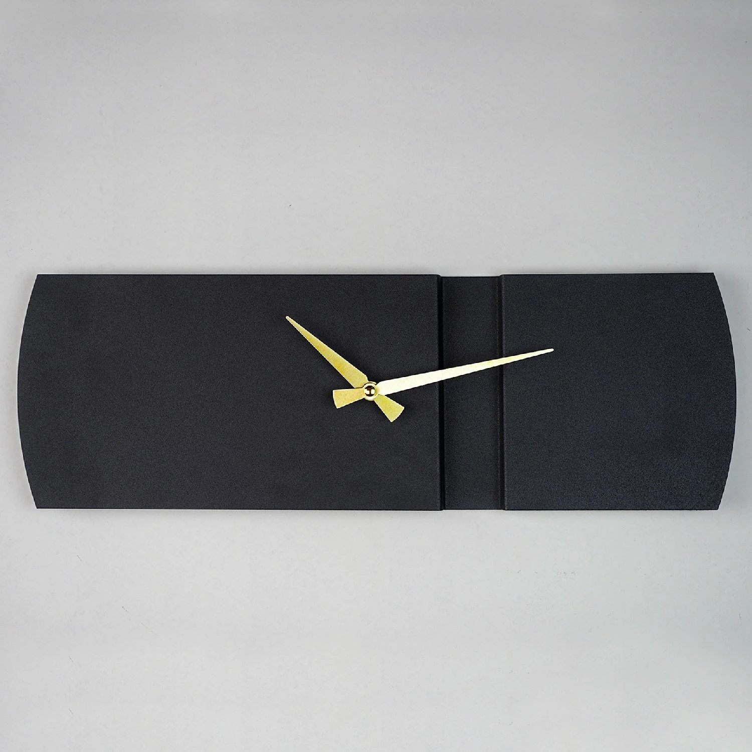 Orë muri dekorative prej metali Wallity, dizajn origami, e zezë dhe ari, APS097, 16x49cm