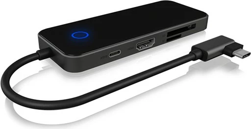 DockingStation RaidSonic ICY BOX IB-DK4050-CPD, USB 3.2 Gen 1 Type-C, 100 W, 10,100,1000 Mbit/s, Anthracite