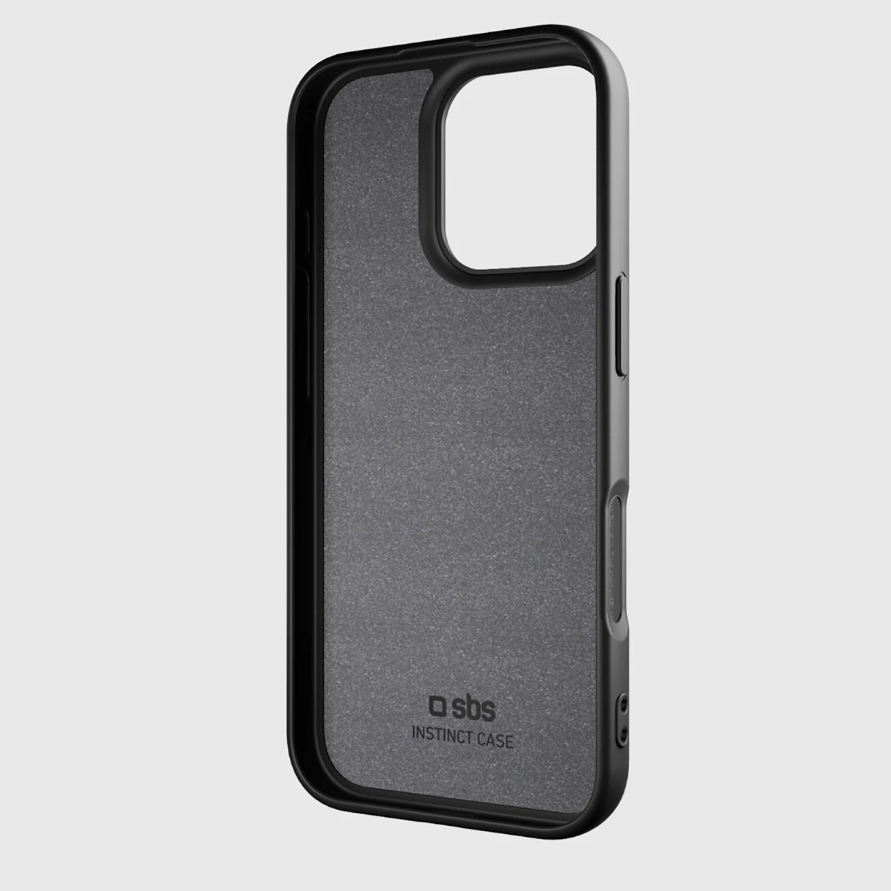 Mbështjellës SBS Instinct për iPhone 16 Pro, TPU me mikroﬁbër, i zi