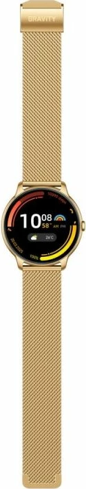 Smartwatch Gravity GT31-1 për femra, rrip i artë + byzylyk, rozë dhe i artë, set