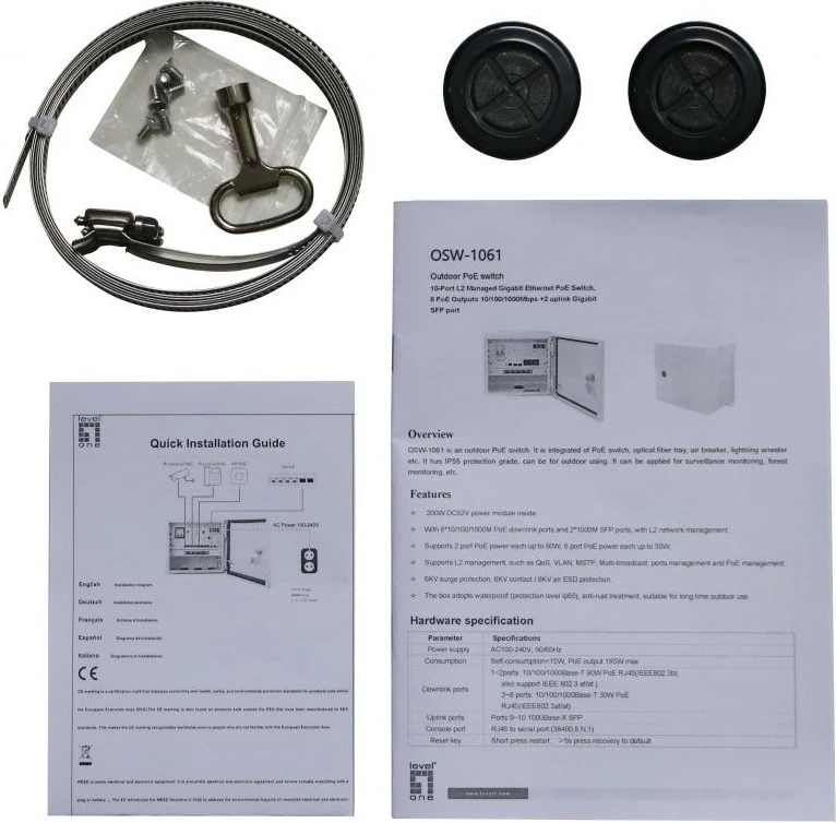 Switch Level One OSW-1031, 8x 2.5G PoE, 10x GE, i zi