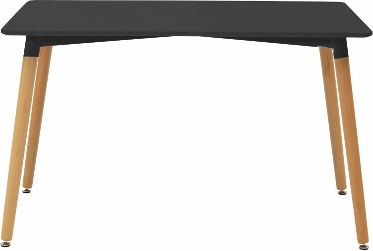 Tavolinë me karrige Aurora-Natali, set 5 pjesësh, MDF-PP, ngjyrë natyrale-e zezë, 120x80x76cm