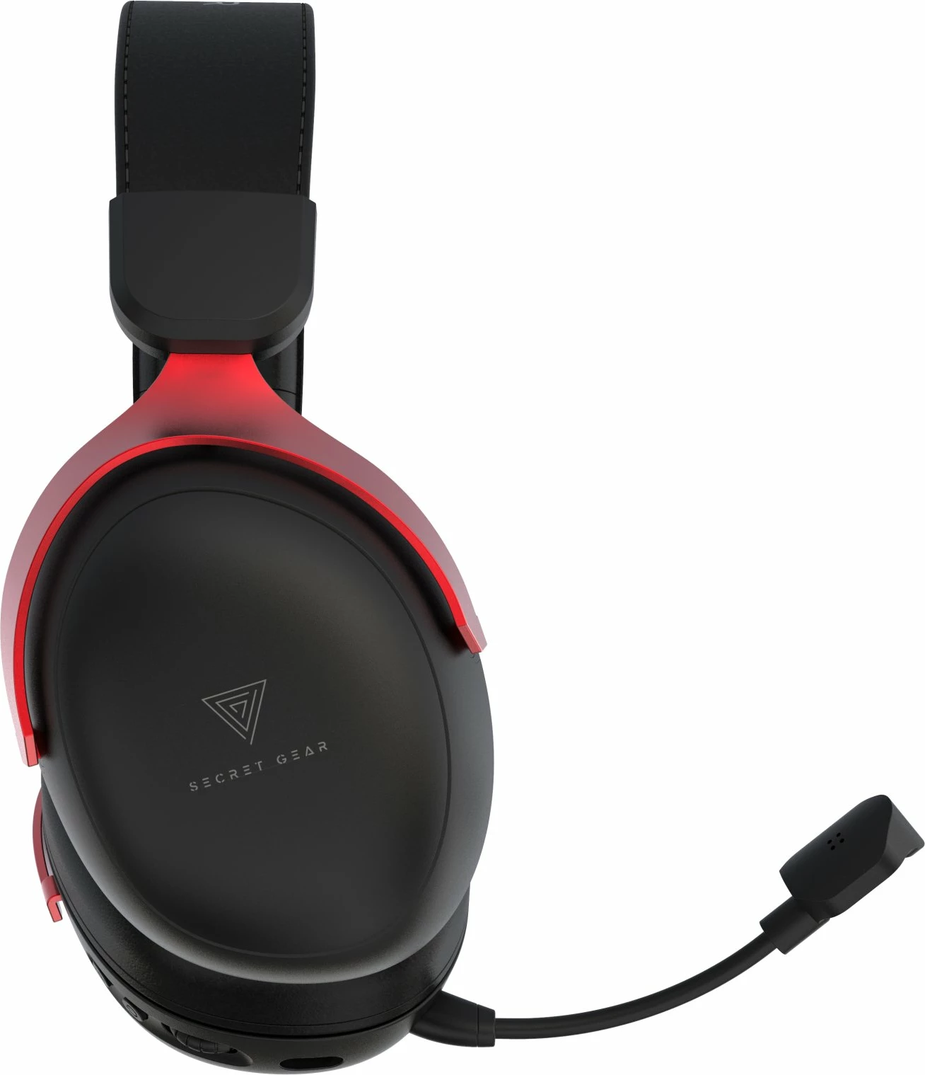 Kufje gaming Secret Gear SX1 7.1 wireless (2.4GHz/Bluetooth) + USB-C, mikrofon i shkëputshëm, Black/Red, set me transmitter 2.4G