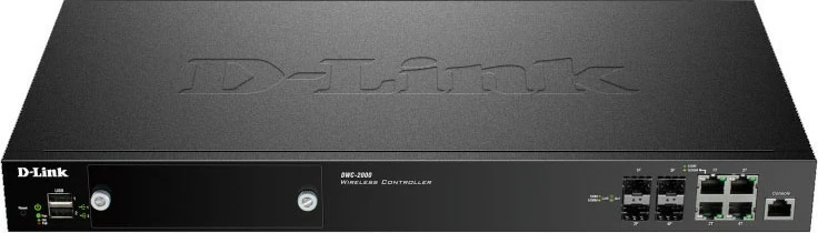Kontrollues wireless D-Link DWC-2000, 4 porta LAN, menaxhim deri 64 AP, e zezë