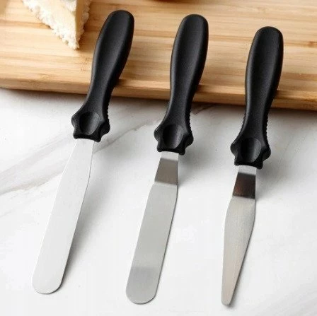 Spatulë dekorimi, Brunbeste BB-1693, inoks 22–23.5 cm, e zezë, set 3 copë