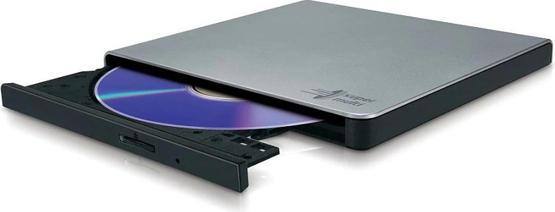 DVD-Writer portabël Hitachi-LG Slim, USB 2.0, Silver