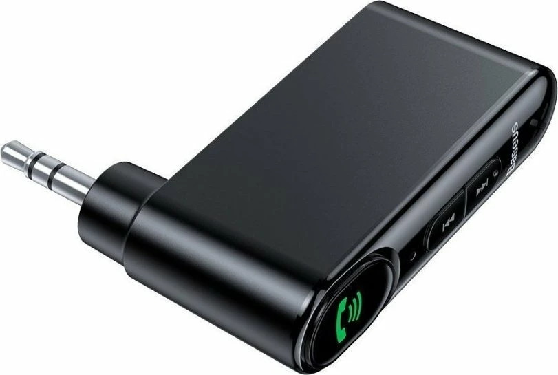Transmetues/Marrës Bluetooth Baseus BSBA-02, Bluetooth 5.0, AUX MiniJack 3.5mm, handsfree me mikrofon, bateri 145 mAh, i zi