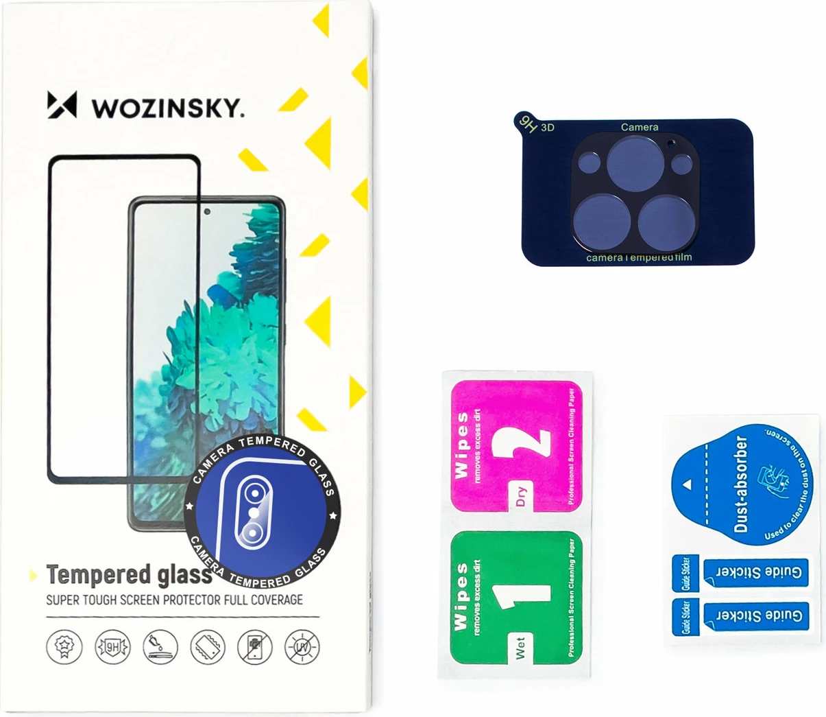 Xham i temperuar për kamerë Wozinsky, për iPhone 15 Pro Max, i zi