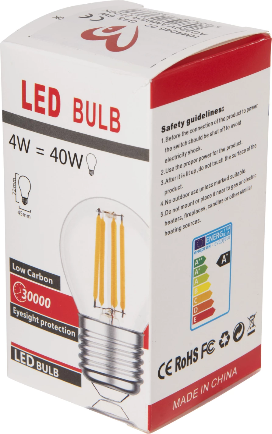Llambë LED filament, 6W, E27, 3000K, ngjyrë ari | foleja