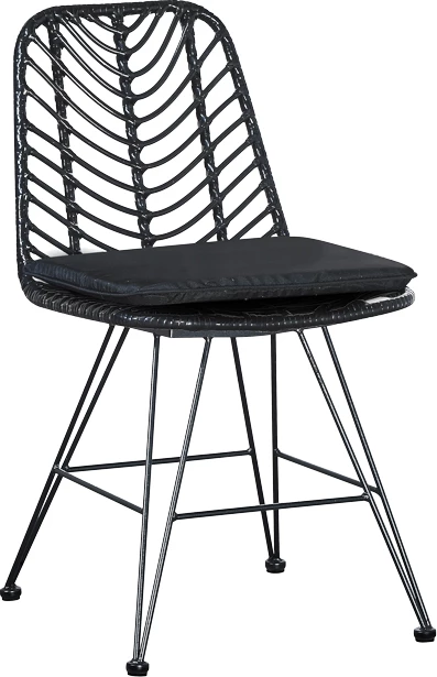 Set tavoline me 6 karrige Naoki-Kliton II, alumin anthracite, ratan PE, ngjyrë e zezë, 150x80x74cm