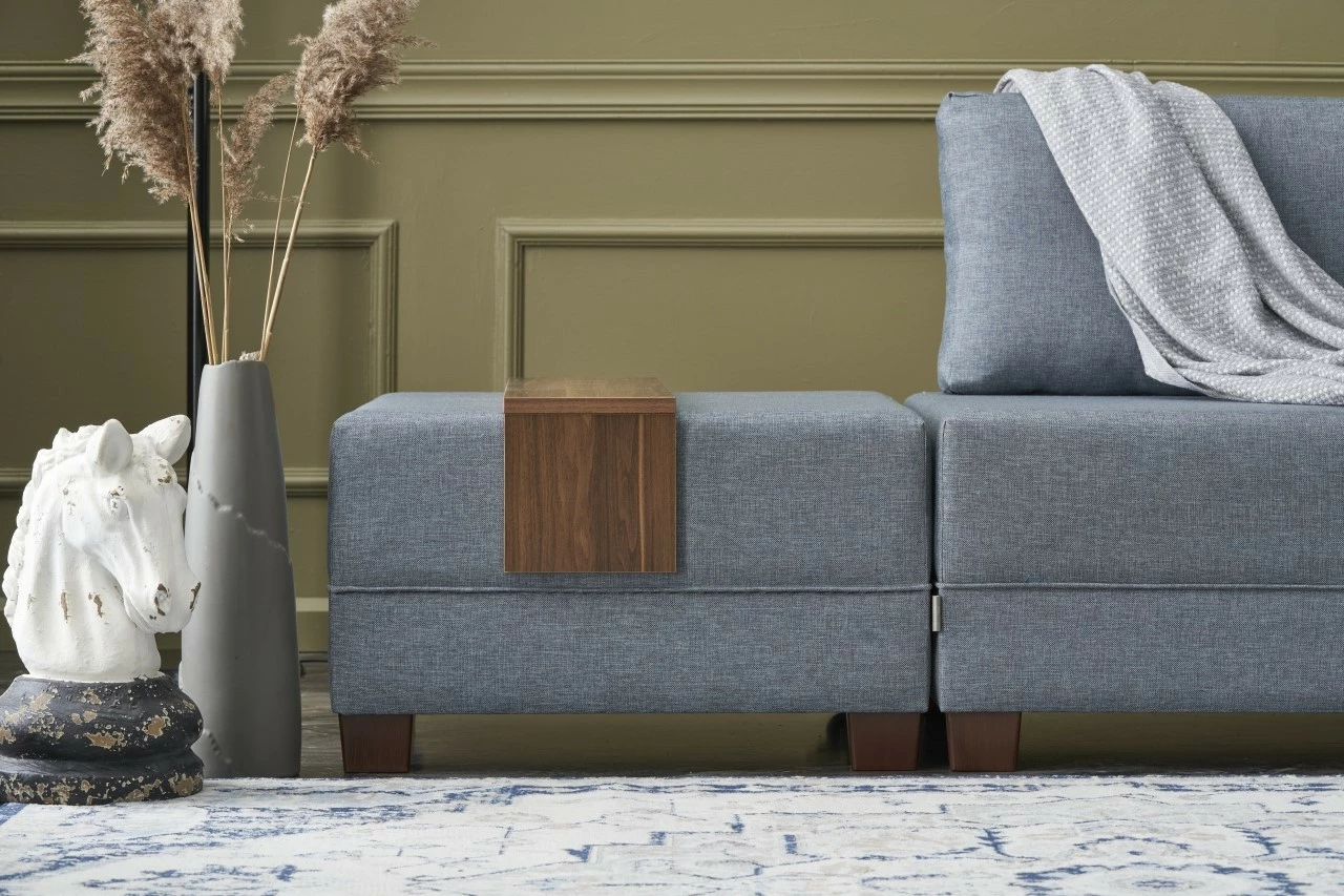 Kënd-sofë krevati Fly, ngjyrë kaltër, Atelier del Sofa