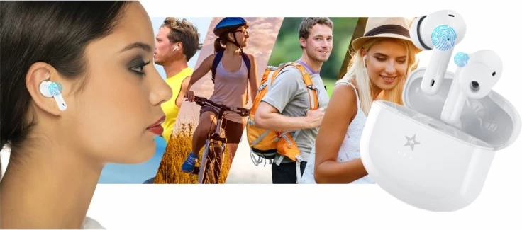 Kufje wireless Giewont, të bardha