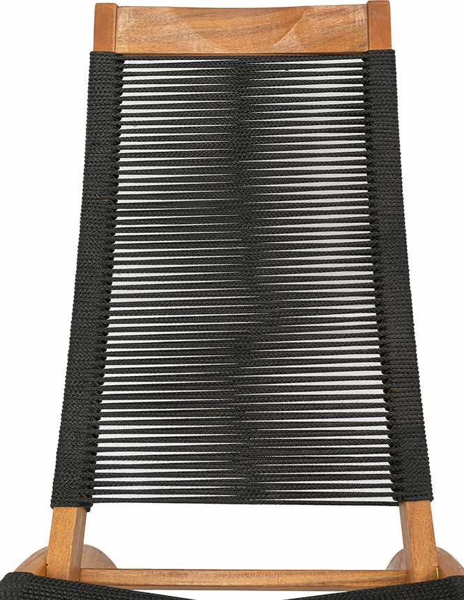 Karrige Cavo, e zezë, dru akacie, litar natyral, 57x86.5x89