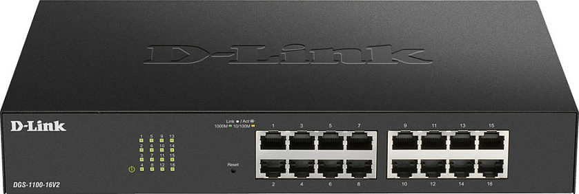 Switch D-Link DGS-1100-16V2, Managed, L2, Gigabit Ethernet, Rack mounting