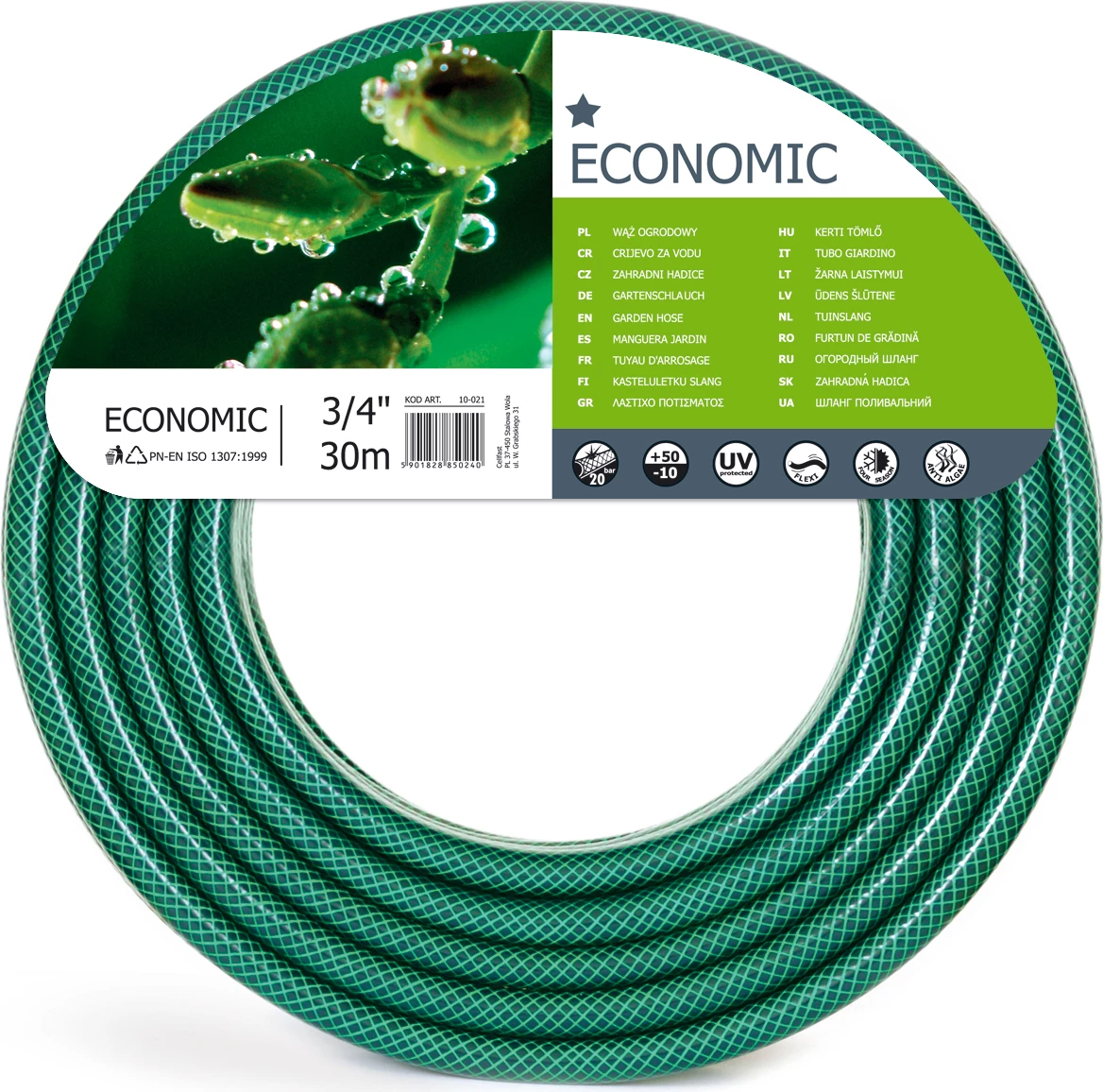 Zorrë kopshti Cellfast Economic 10-021, 3/4\" 30 m, e gjelbër